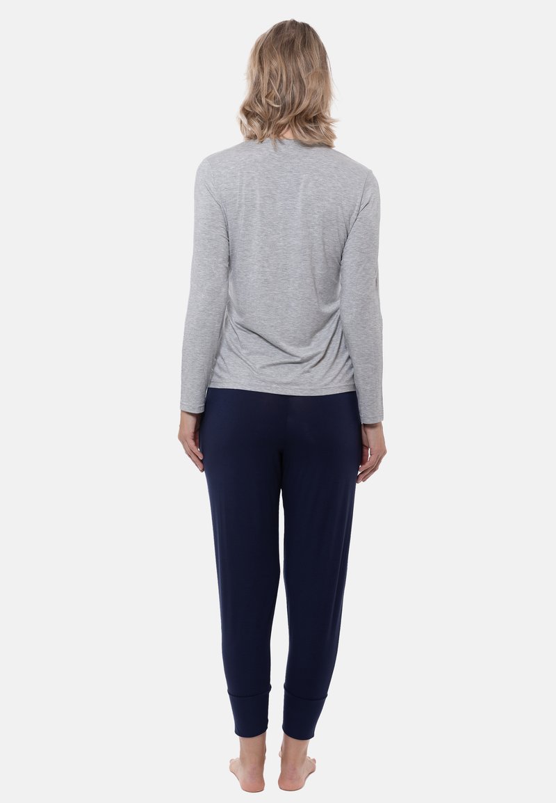 Damen Nachthemden | mey SET Nachtwäsche Set true blue grey melange/blau - YC11020 Damen Nachthemden | mey SET Nachtwäsche Set true blue grey melange/blau - YC11020