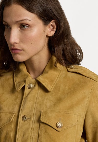 Polo Ralph Lauren LAMBSKIN SUEDE SURPLUS JACKET - Usnjena jakna - pecan