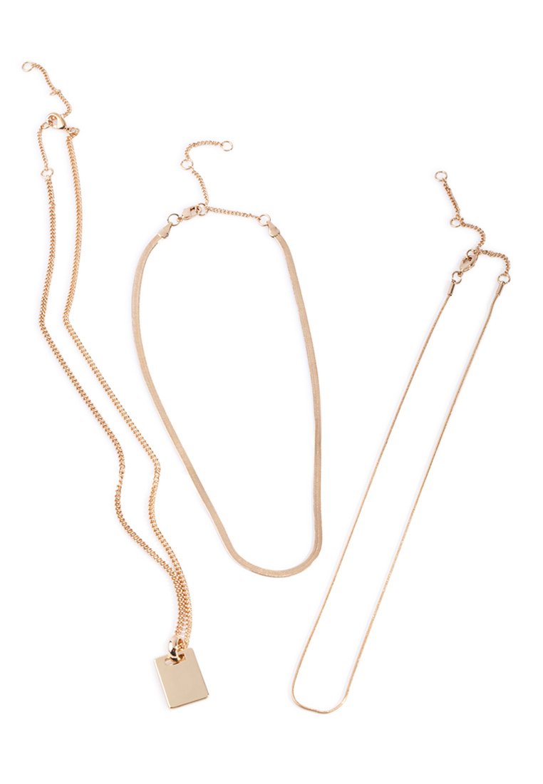 Lovisa REAL PLATED TRIO Halskette gold coloured/goldfarben Zalando.de