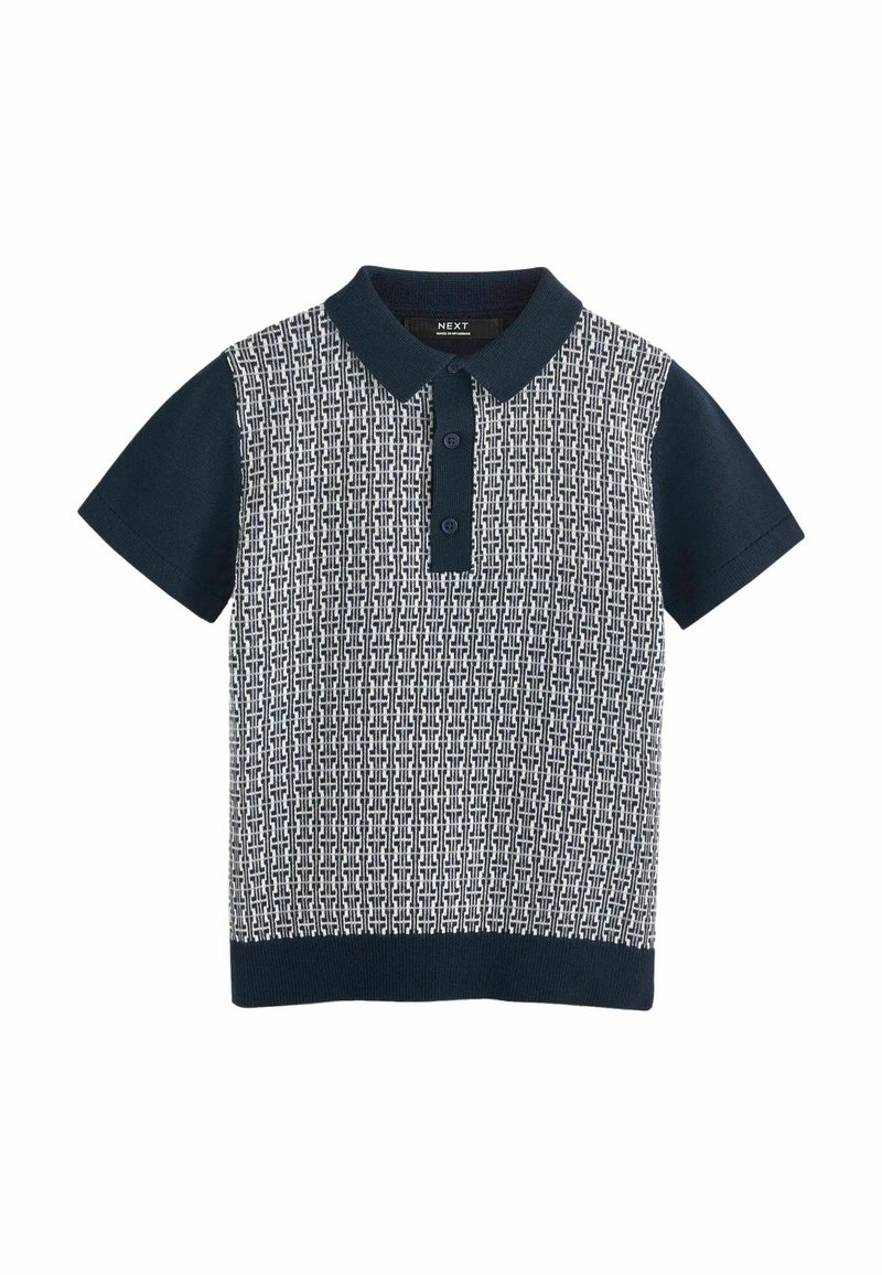 Next SHORT SLEEVE GEO PATTERN REGULAR FIT - Poloshirts - black white
