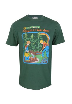 STEVEN RHODES LET'S PLANT A MAGICAL GARDEN - T-shirt con stampa - bottle green