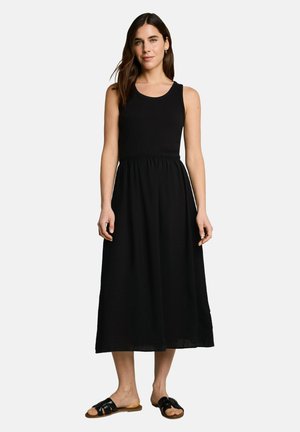 TOM TAILOR, 2-IN-1 MIDI-KLEID IM MATERIALMIX - Jersey dress - deep black