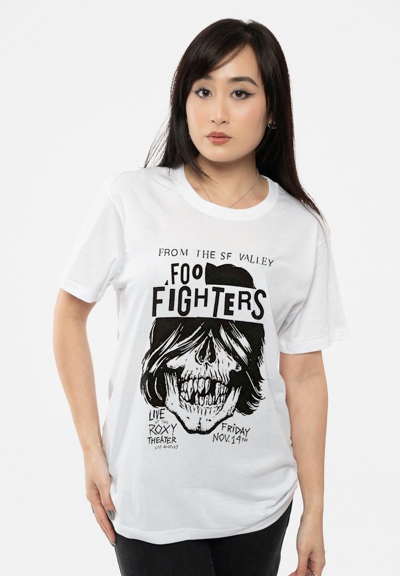 Paradiso Clothing FOO FIGHTERS ROXY FLYER UNISEX - Print T-shirt - white