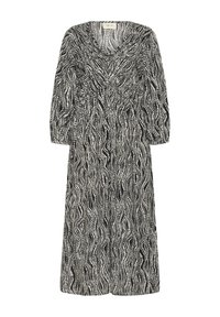 Day dress - black wavy dots