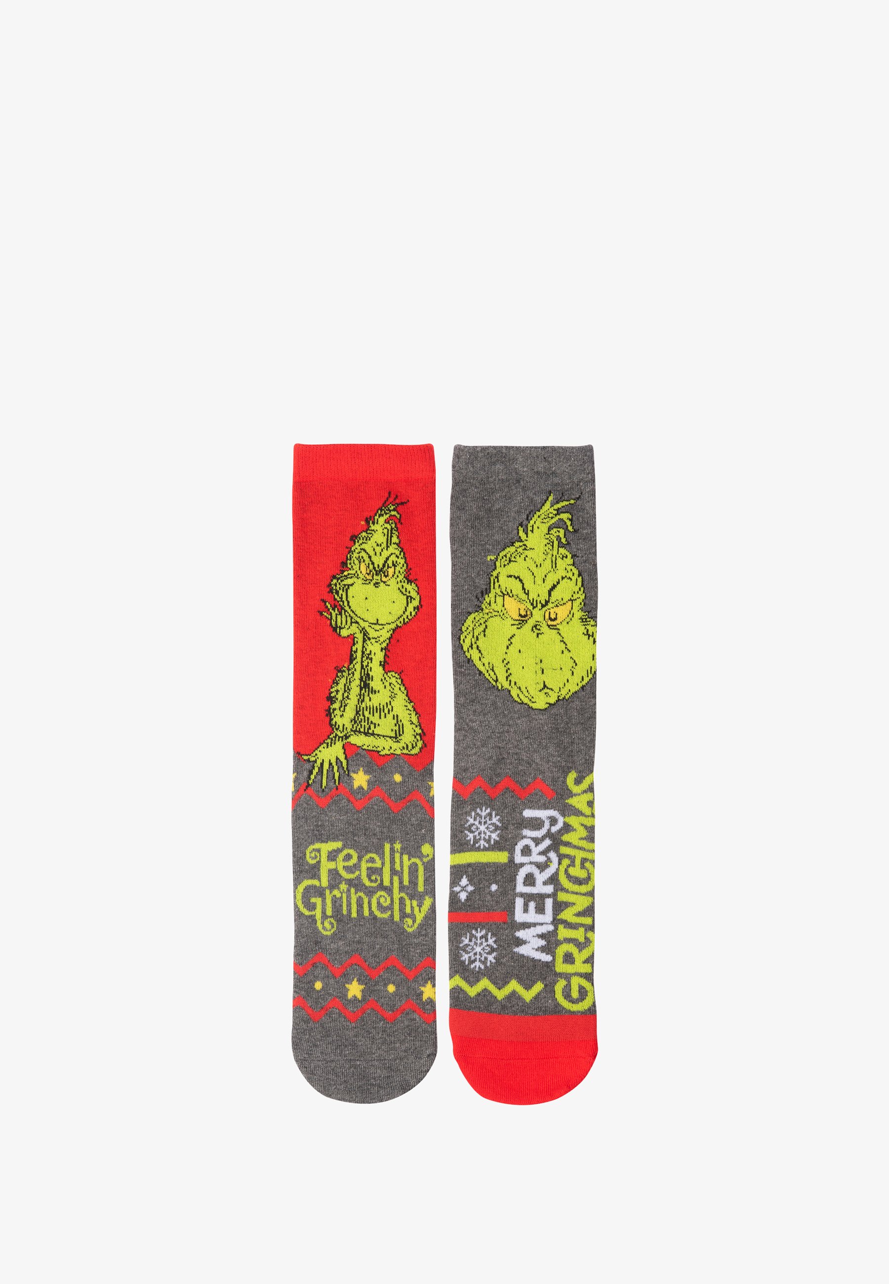Bioworld Calzini Donna Grinch 3 Paia - Confezione Regalo Con Stampe Di Max, Maglione Natalizio, Taglie 38-46, Morbidi In Poliestere