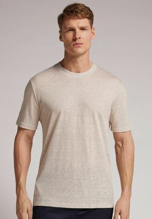 Intimissimi Basic T-shirt - schwarz i light white linen