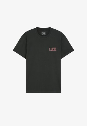 Lee, LEE VARSITY TEE - T-shirt print - washed black