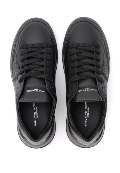 Philippe Model TEMPLE IN PELLE NERA - Sneakers alte - nero