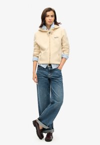 Superdry & Co Sweater met rits - tapioca cream beige