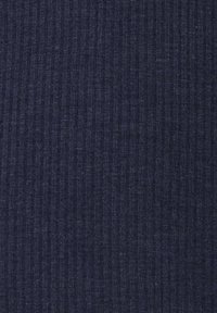 Dark navy ribbed fabric with a textured surface, featuring vertical stripes. The material appears soft and lightweight.