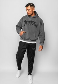Dropsize HEAVY PRINT - Kapuzenpullover - washedgrey
