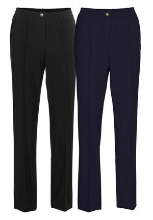 2 PACK - Stoffhose - navy black