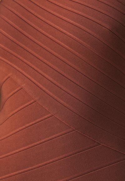 Hervé Léger ASYMMETRICAL MINI DRESS - Kokteilinė suknelė / vakarėlių suknelė - redwood