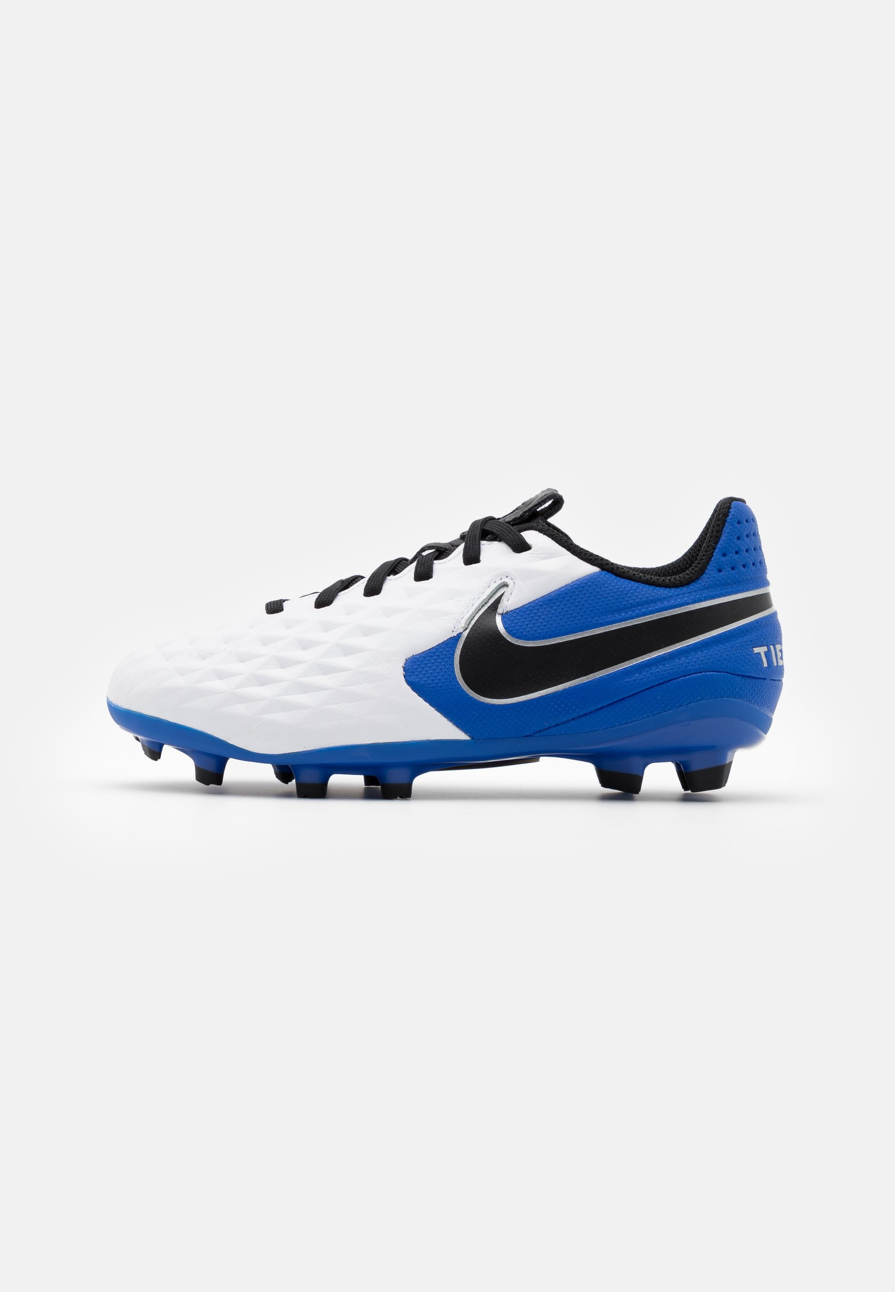 Nike Performance TIEMPO JR LEGEND 8 ACADEMY FG/MG UNISEX - Botas de fútbol  con tacos - white/black/hyper royal/metallic silver/blanco - Zalando.es