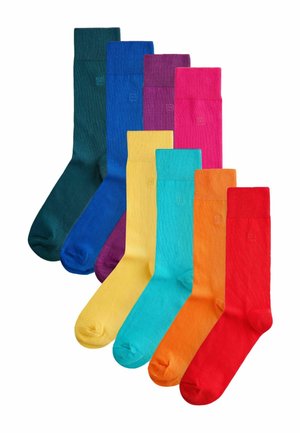 EIGHT PACK - Ponožky - bright blue green red
