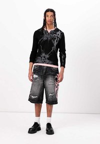 Jaded London BLADE COLOSSUS JORTS UNISEX - Τζιν σορτς - black