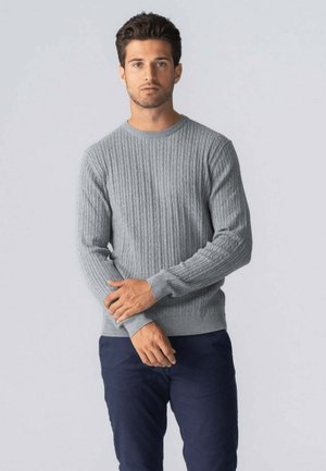 CABLE KNIT - Striktrøje - gray melange