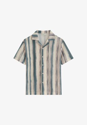 FRILIVIN, CHEMISE RAYÉE COL CUBAIN - Chemise - bleu marine