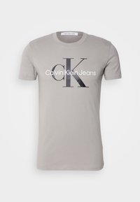 SEASONAL MONOLOGO TEE - Print T-shirt - elephant skin