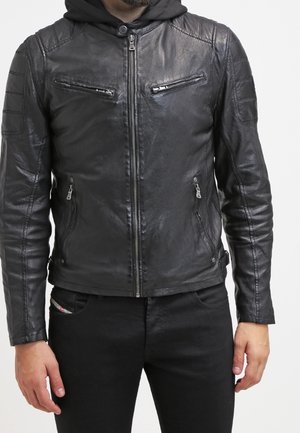 Leren jas - black