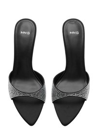 Mango Pantofle na podpatku - black