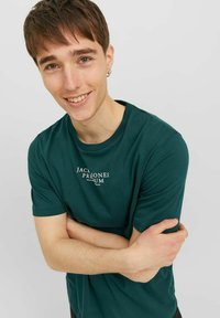 Jack & Jones PREMIUM JPRBLUARCHIE SS CREW NECK NOOS - T-Shirt print - ponderosa pine