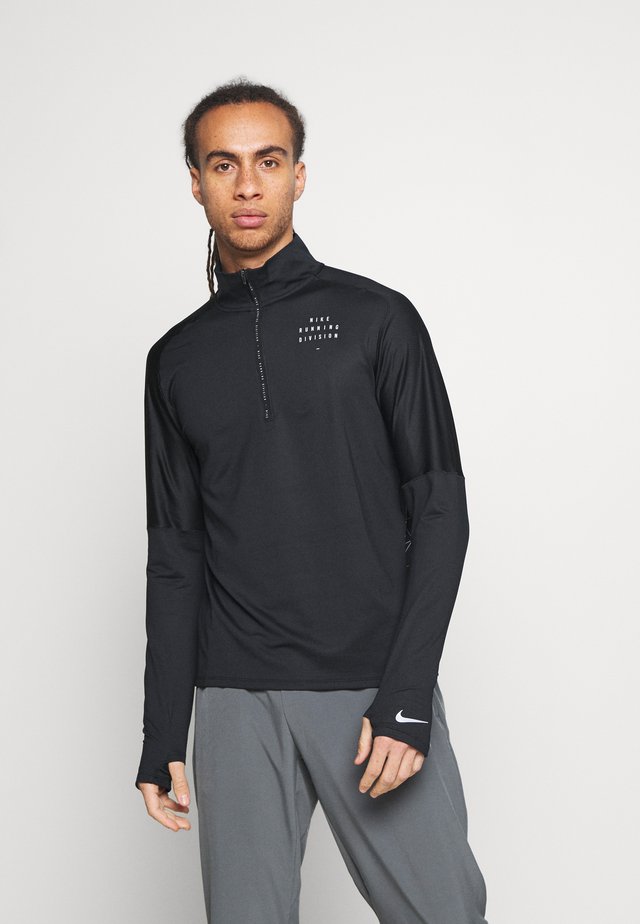 RUN DIVISION FLASH - T-shirt de sport - black/reflective silver