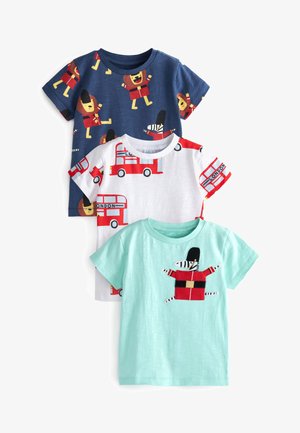 2-4-G-02 - Print T-shirt - blue white animals