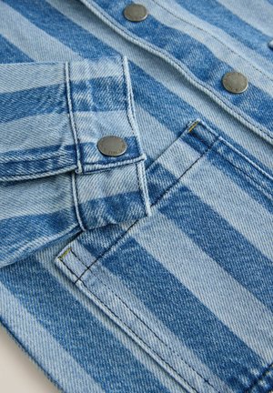 Next REGULAR FIT - Denim jacket - blue stripe