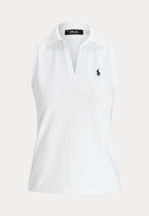 TAILORED FIT SLEEVELESS POLO SHIRT - Πόλο - ceramic white
