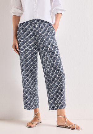 Street One, HIGH WAIST WIDE LEG HOSE IM LOOSE FIT - Pantalon classique - shadowed navy
