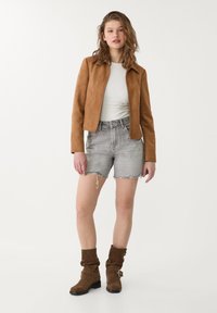 Stradivarius Denim shorts - grey denim