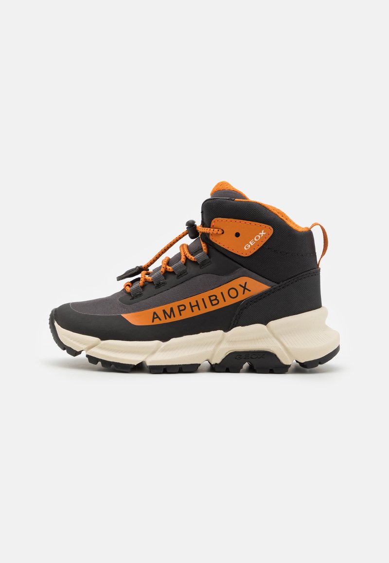 Geox J FLEXYPER PLUS  - Baskets montantes - dark grey/dark orange