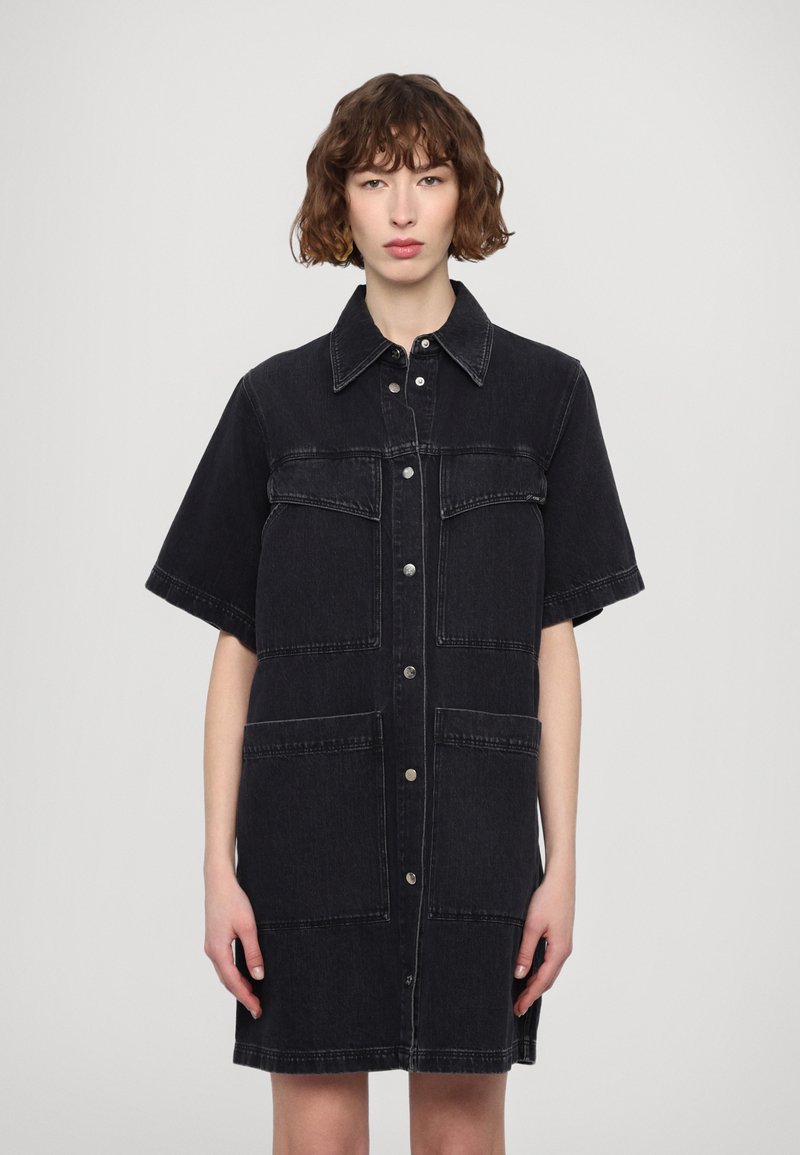 CLOSED MINI DRESS - Farkkumekko - dark grey