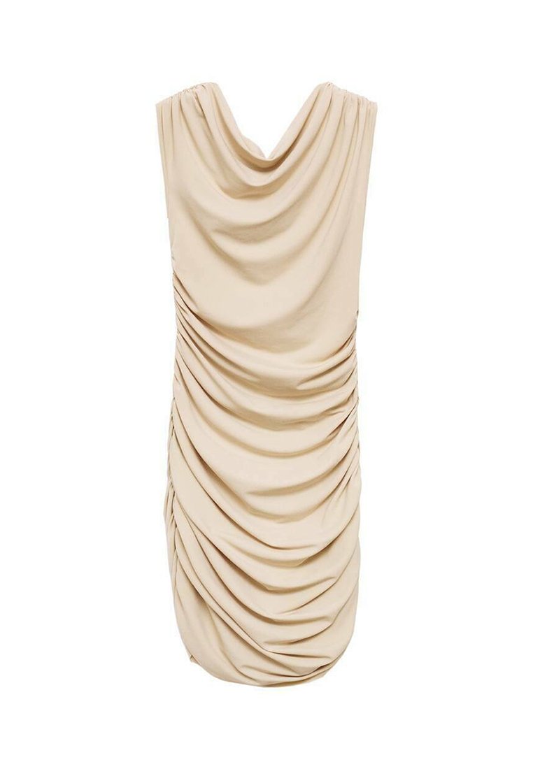 Mango Cocktailjurk zandkleur Mango Cocktailjurk zandkleur