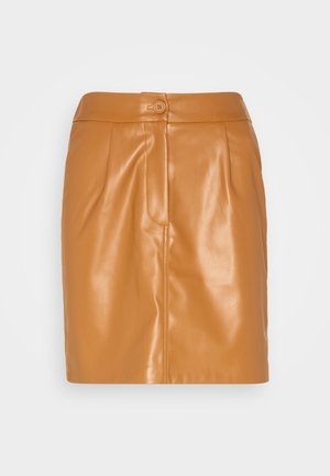 VILA VILINE SHORT SKIRT - Mini krilo - toasted coconut