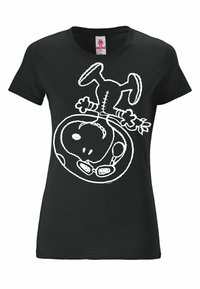 Logoshirt®️ Peanuts I Snoopy I Pilota I Target I Maglietta I T-Shirt Stampate I Donna I Grigio Scuro I Design Originale su Licenza I Taglia XS
