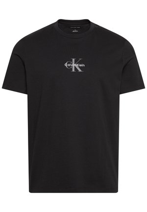 Calvin Klein Jeans MICRO MONOLOGO GRAPHIC - Nyomott mintás póló - black
