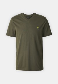 V NECK - Basic póló - olive
