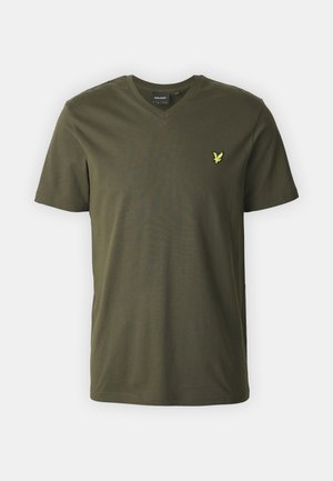 Lyle & Scott V NECK - T-shirt basique - olive
