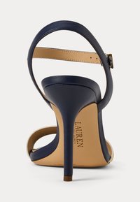Lauren Ralph Lauren GWEN COLOR-BLOCKED NAPPA LEATHER SANDAL - Klasične pete - refined navy/modern gold/white