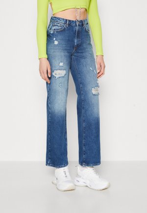 ONLY ONLJUICY WIDE LEG  - Wide leg - dark blue denim