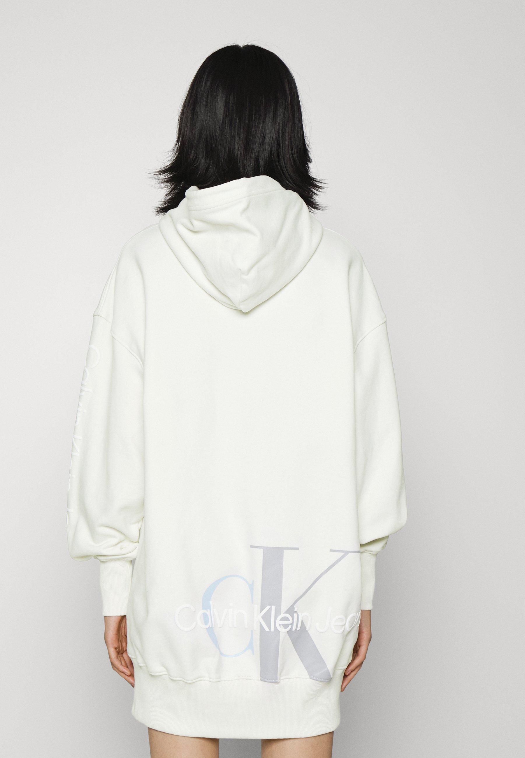 TWO TONE MONOGRAM HOODIE DRESS 