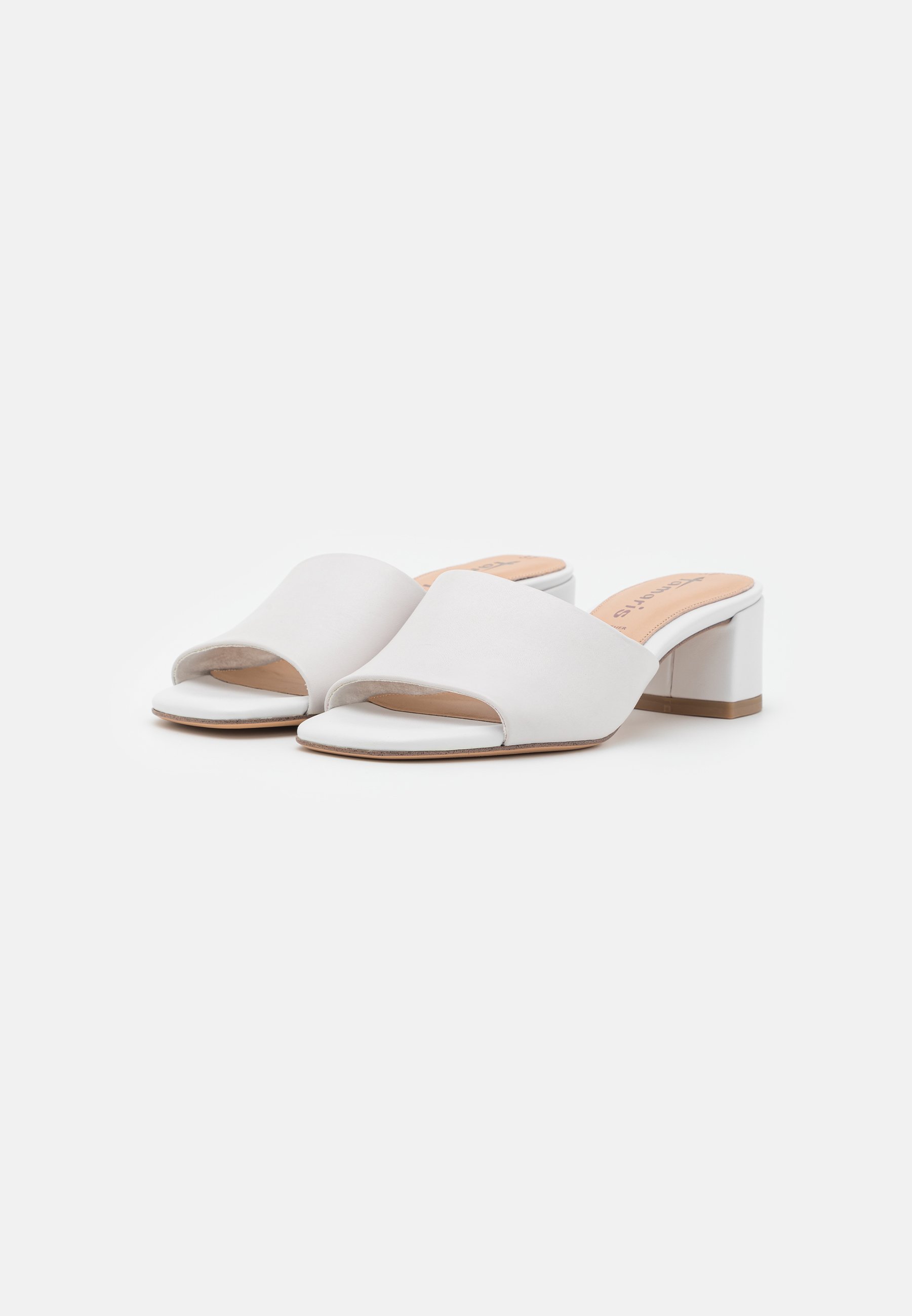 Tamaris Muiltjes met hak - white/wit - Zalando.nl