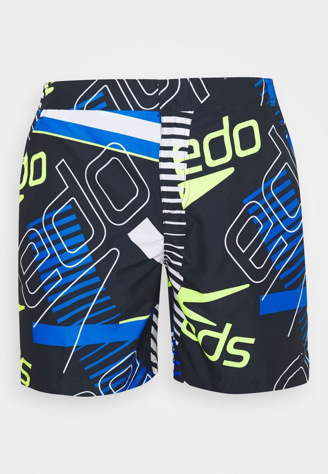 VINTAGE PARADISE WATERSHORT - Surfshorts - true navy/white/fluo yellow/bondi blue