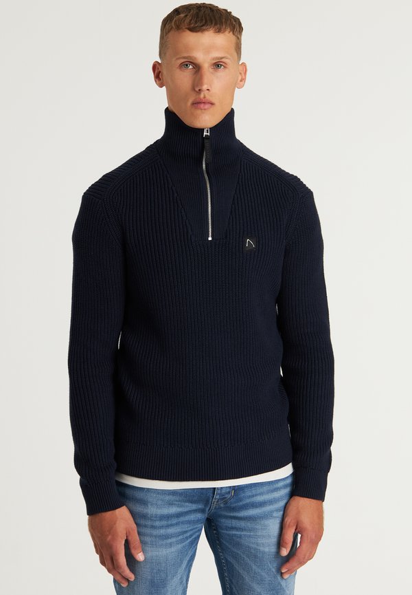 OLIVER HALF ZIP - Strickpullover