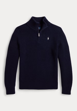 Polo Ralph Lauren, COTTON QUARTER ZIP SWEATER 7-14Y - Striktrøje - refined navy