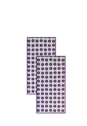 2ER-PACK 50 100 MIT ÄPFELN - Bath towel - purple