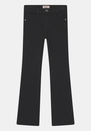KOGHUSH COLOR SLIT - Bootcut jeans - black