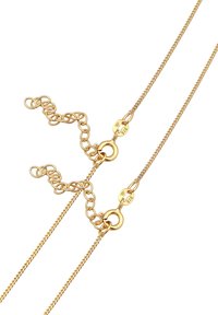 Goldkette mit aufwendigen, verdrehten Gliedern, einem glatten Kettendesign und zwei sicheren Verschlüssen mit Markierungen, die ihre feine Handwerkskunst zur Schau stellt.